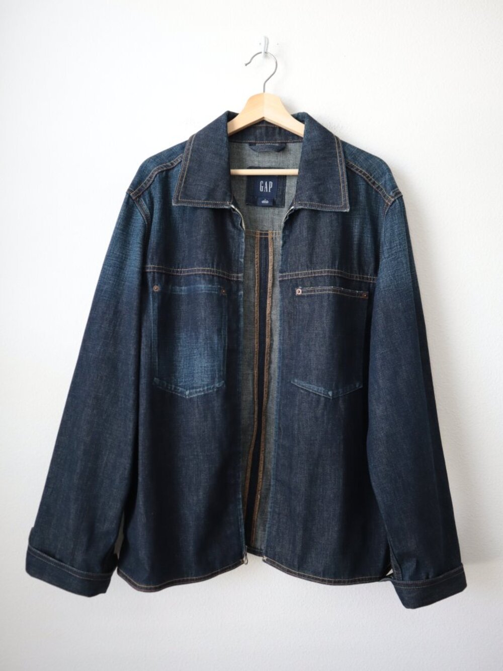 Vintage Y2K GAP Premium Dark Denim Jacket | L